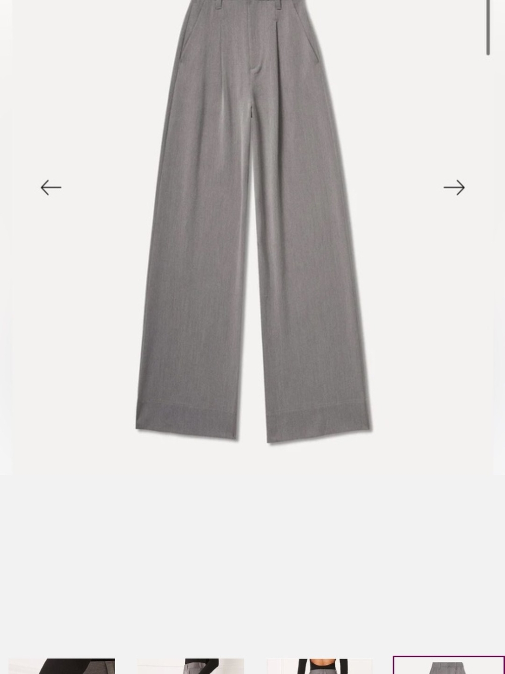 Something Navy Wide-Leg Pleated Trousers in Gray